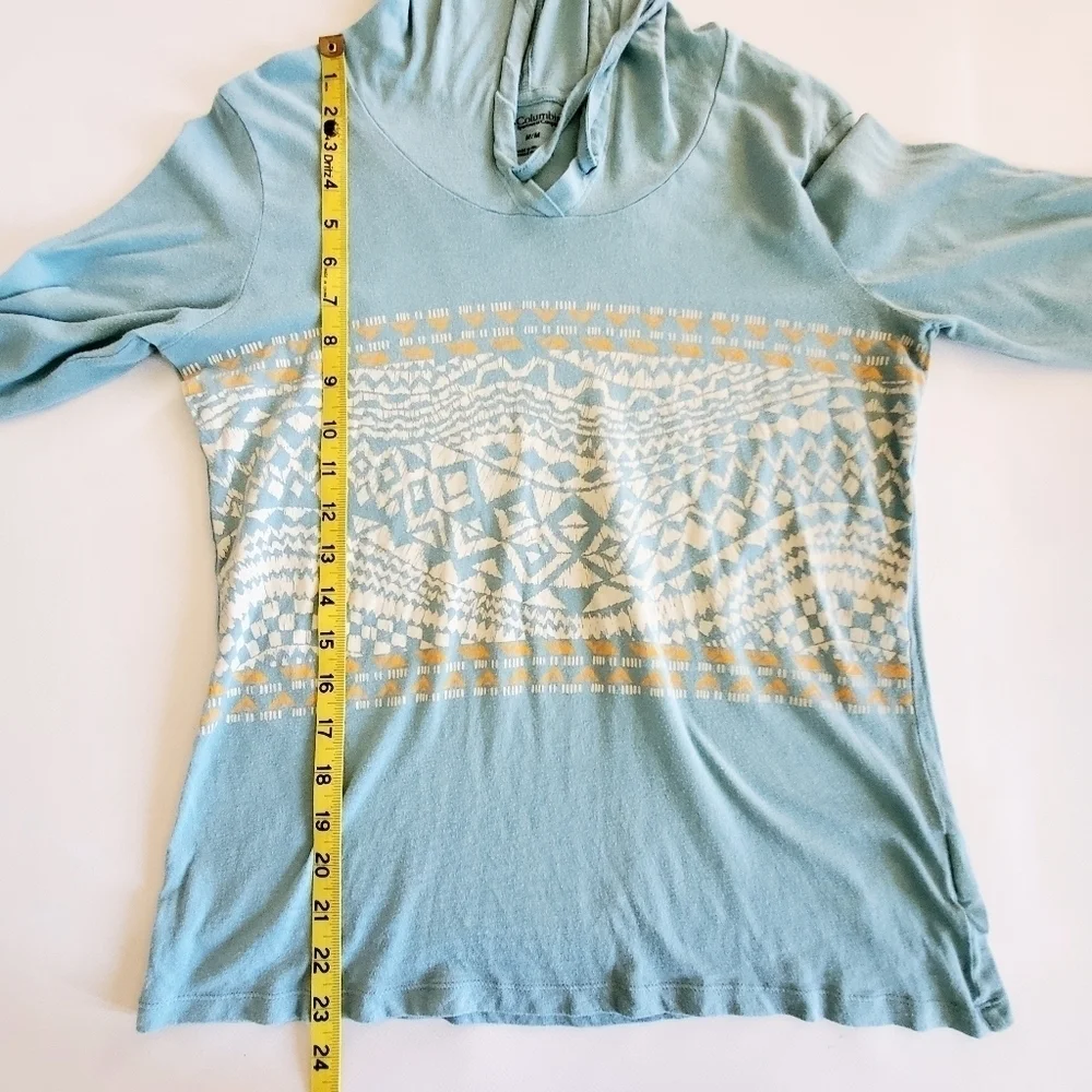 1357 * Columbia Lightweight Pullover Hoodie Light Green Size M - Picture 8 of 9